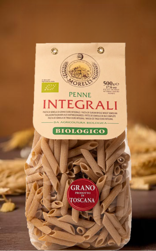 Penne au blé complet et biologique