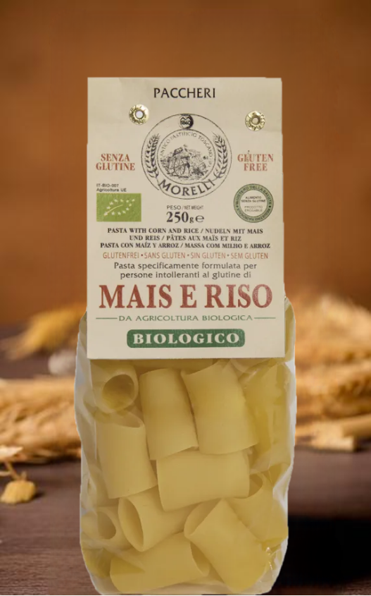 Paccheri au maïs et riz sans gluten